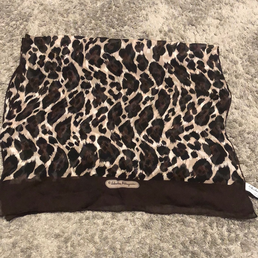 Salvatore Ferragamo animal print scarf